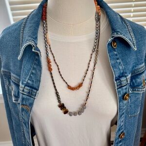 Silpada Spiced Box Necklace N2421 50”. EUC